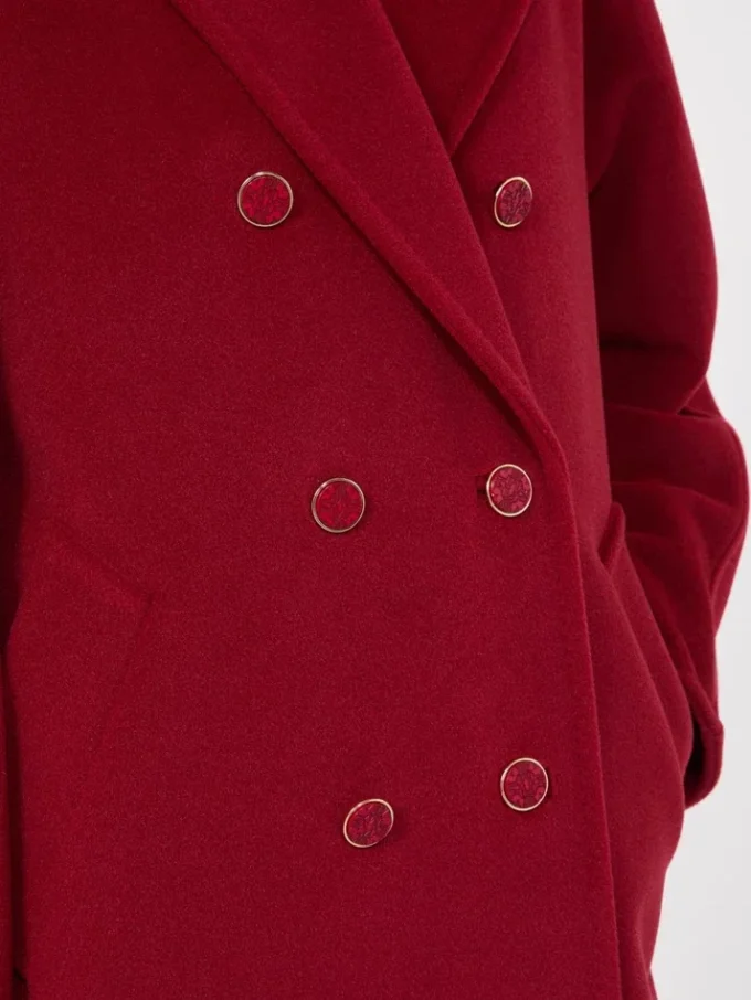 101801 Icon Coat, ciemnoczerwony