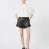 Bawełniana bluza z elastycznego materiału, kolor kości słoniowej Bawełniana bluza z elastycznego materiału, kolor kości słoniowej