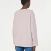 Bawełniana bluza z okrągłym dekoltem, liliowa Bawełniana bluza z okrągłym dekoltem, liliowa