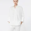Bawełniana koszula oversize z popeliny, biała Bawełniana koszula oversize z popeliny, biała