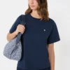 Bawełniana koszulka basic, granatowa Bawełniana koszulka basic, granatowa