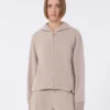 Bluza z dżerseju z kaszmiru i wełny, beżowa