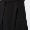 Bluza z kapturem z elastycznej bawełny, czarna