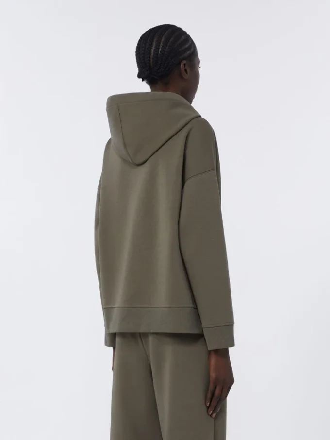Bluza z technicznej bawełnianej dzianiny dżersejowej, kolor khaki Bluza z technicznej bawełnianej dzianiny dżersejowej, kolor khaki