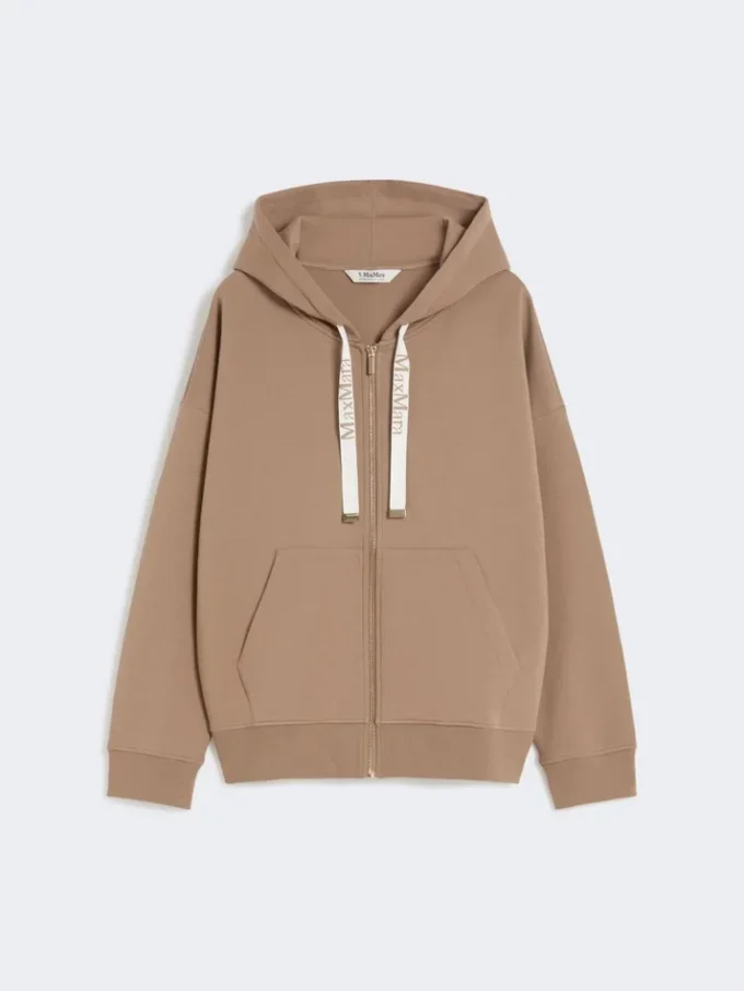 Bluza z zamkiem z technicznej dzianiny, kolor camel Bluza z zamkiem z technicznej dzianiny, kolor camel