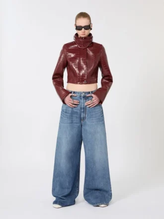 Dżinsy oversize z niskim stanem, kolor midnightblue