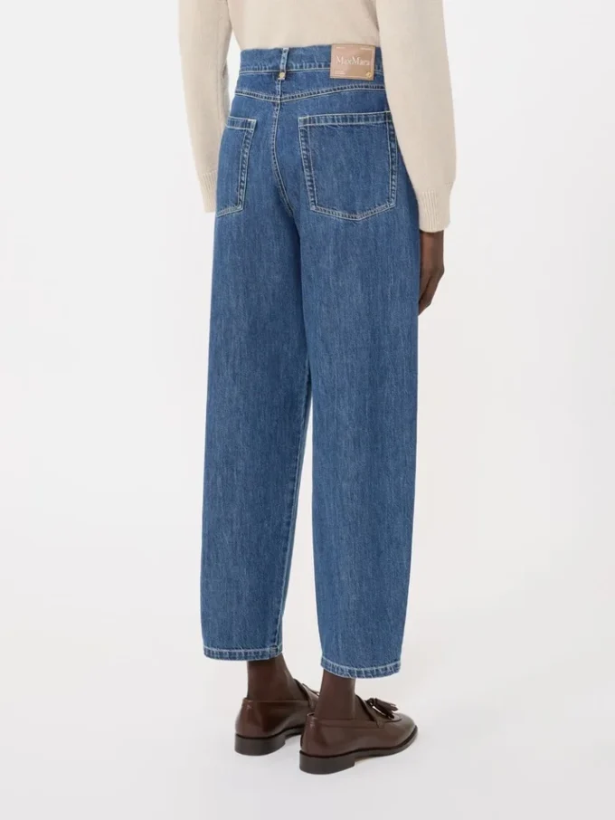 Dżinsy z bawełnianego denimu o kroju „candle-leg”, kolor midnightblue