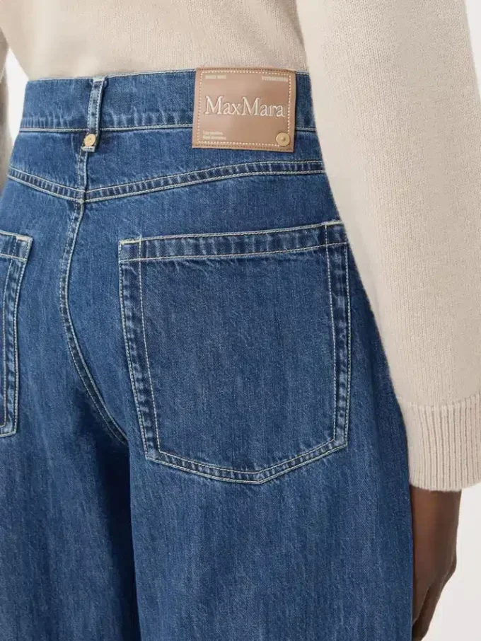 Dżinsy z bawełnianego denimu o kroju „candle-leg”, kolor midnightblue