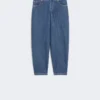 Dżinsy z bawełnianego denimu o kroju „candle-leg”, kolor midnightblue