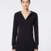 Dopasowany sweter wełniany, granatowy