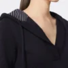 Dopasowany sweter wełniany, granatowy