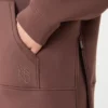 Długa bluza z dżerseju typu scuba, brązowa Długa bluza z dżerseju typu scuba, brązowa