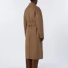 Długi płaszcz z wełnianej tkaniny typu broadcloth, kolor camel Długi płaszcz z wełnianej tkaniny typu broadcloth, kolor camel
