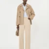 Dwurzędowy płaszcz typu pea coat z mieszanki wełny, kolor camel Dwurzędowy płaszcz typu pea coat z mieszanki wełny, kolor camel