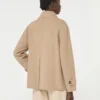 Dwurzędowy płaszcz typu pea coat z mieszanki wełny, kolor camel Dwurzędowy płaszcz typu pea coat z mieszanki wełny, kolor camel
