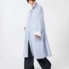 Dwustronny płaszcz z Pure Wool, kolor avio