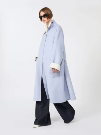 Dwustronny płaszcz z Pure Wool, kolor avio