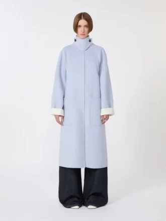 Dwustronny płaszcz z Pure Wool, kolor avio