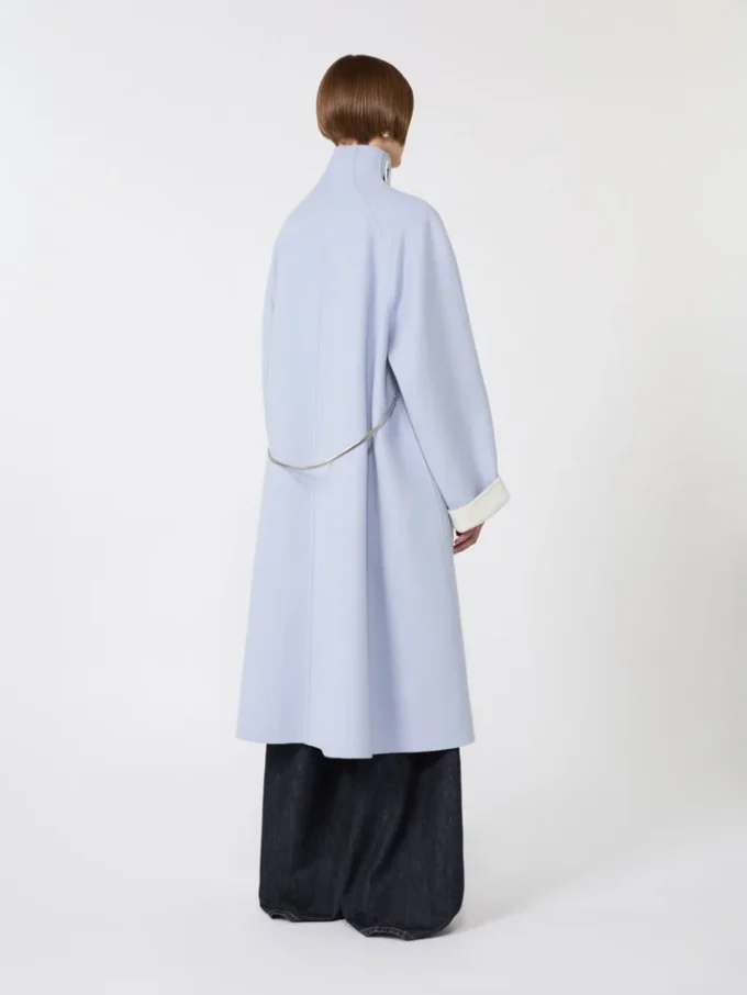 Dwustronny płaszcz z Pure Wool, kolor avio