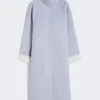 Dwustronny płaszcz z Pure Wool, kolor avio