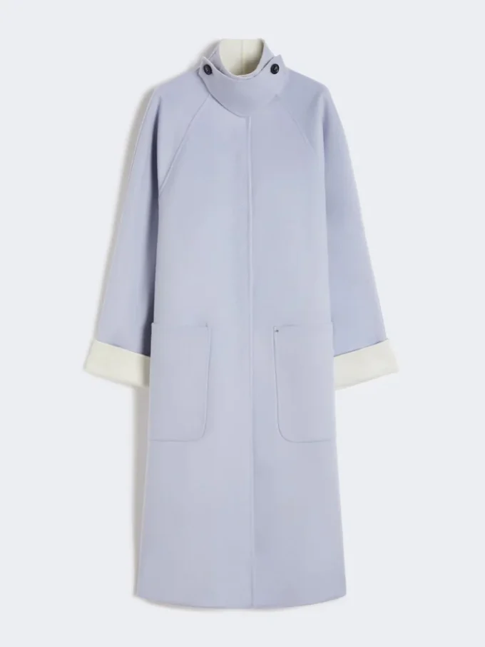 Dwustronny płaszcz z Pure Wool, kolor avio