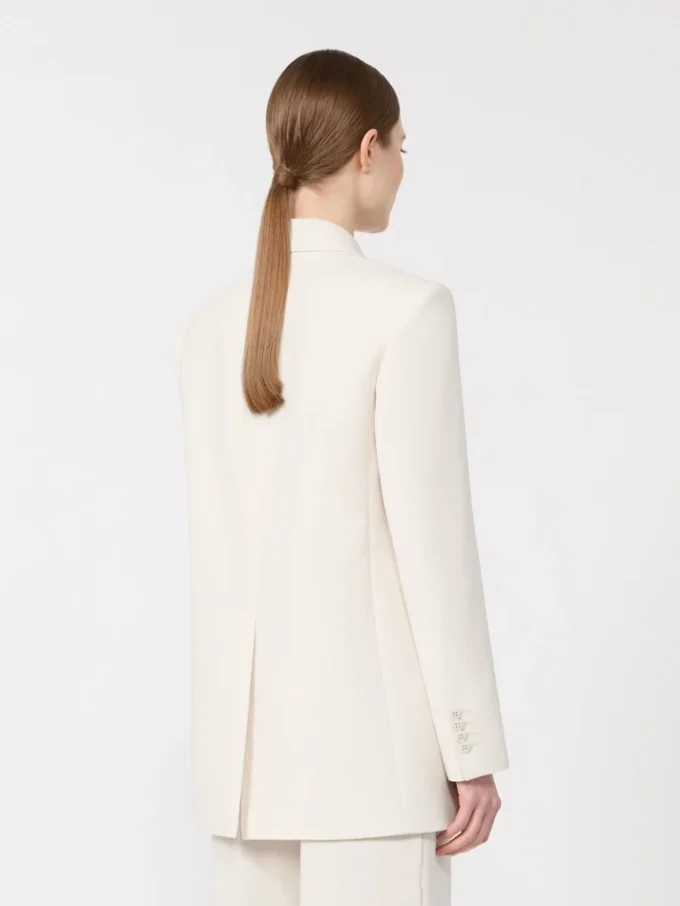 Jednorzędowa marynarka z tkaniny cady, beżowa Jednorzędowa marynarka z tkaniny cady, beżowa