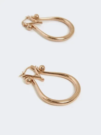 Kolczyki z monogramem, metal, złoto