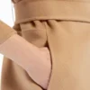 Krótki dwustronny płaszcz wełniany, kolor camel