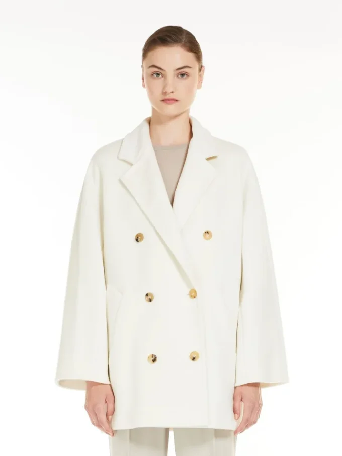 Krótki płaszcz 101801 Icon Coat, biały