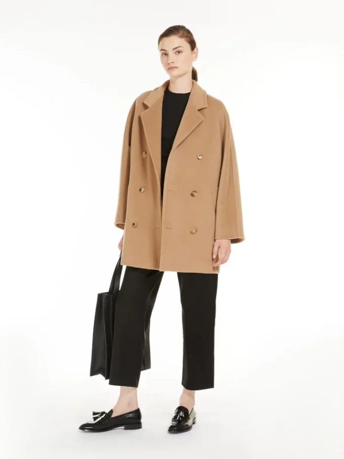 Krótki płaszcz 101801 Icon Coat, kolor camel