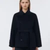 Krótki płaszcz dwurzędowy z Pure Wool, kolor granatowy Krótki płaszcz dwurzędowy z Pure Wool, kolor granatowy