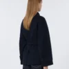 Krótki płaszcz dwurzędowy z Pure Wool, kolor granatowy Krótki płaszcz dwurzędowy z Pure Wool, kolor granatowy
