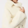 Kultowy Teddy Bear Icon Coat z alpaki i wełny, biały