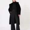 Kultowy Teddy Bear Icon Coat z alpaki i wełny, czarny