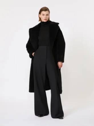 Kultowy Teddy Bear Icon Coat z alpaki i wełny, czarny