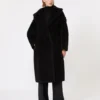 Kultowy Teddy Bear Icon Coat z alpaki i wełny, czarny