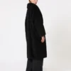 Kultowy Teddy Bear Icon Coat z alpaki i wełny, czarny