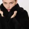 Kultowy Teddy Bear Icon Coat z alpaki i wełny, czarny