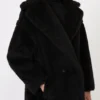 Kultowy Teddy Bear Icon Coat z alpaki i wełny, czarny
