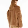 Kurtka motocyklowa z tkaniny teddy, kolor camel Kurtka motocyklowa z tkaniny teddy, kolor camel