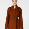 Kurtka w stylu szlafroka w kolorze camelowym, terakota Kurtka w stylu szlafroka w kolorze camelowym, terakota