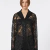 Kwiecista koronkowa marynarka, czarna Kwiecista koronkowa marynarka, czarna