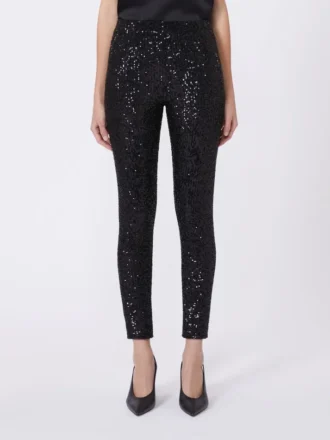 Legginsy z cekinami, czarne