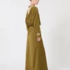 Lekka satynowa sukienka w kolorze khaki Lekka satynowa sukienka w kolorze khaki