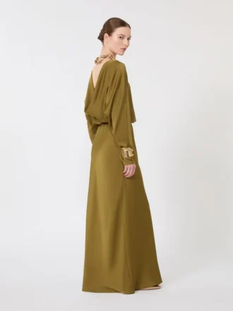 Lekka satynowa sukienka w kolorze khaki