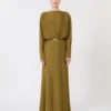 Lekka satynowa sukienka w kolorze khaki Lekka satynowa sukienka w kolorze khaki