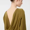 Lekka satynowa sukienka w kolorze khaki Lekka satynowa sukienka w kolorze khaki