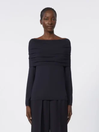 Lekki sweter z kaszmiru, kolor ultramaryna