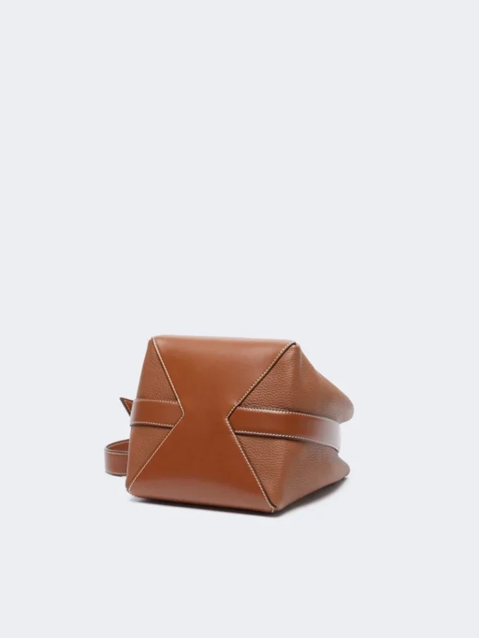 Mała torebka typu bucket, brązowa