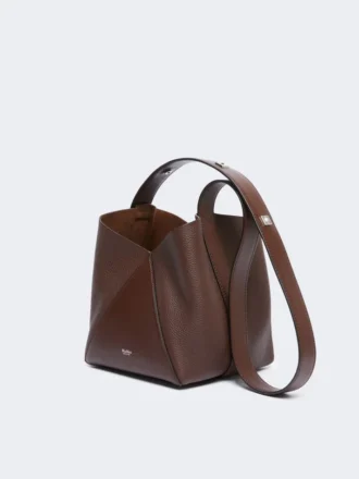 Mała torebka typu bucket, kolor kakaowy